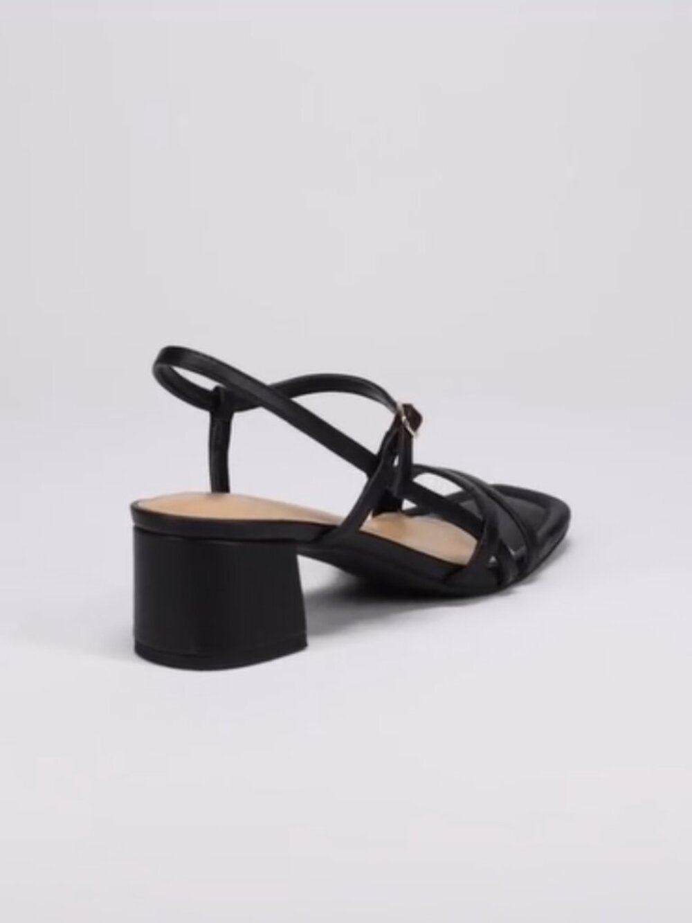 Black Sandals Low Heel Chunky Lauren Conrad 8.5 NEW 💜 RET $55- - Picture 3 of 16